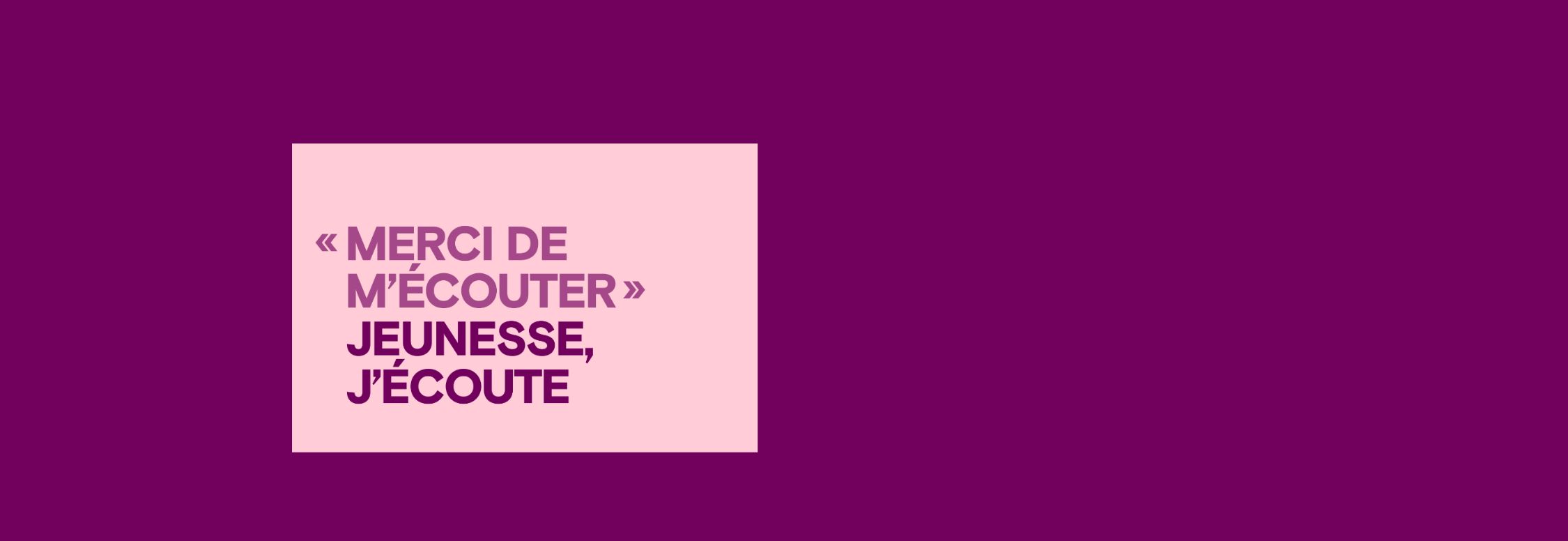 Une image contenant un texte anonymisé, regroupé et reformulé à partir des échanges de jeunes ayant contacté Jeunesse, J’écoute pour du soutien en santé mentale, avec le message : « Merci de m’ecouter »